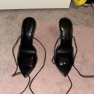 INC Black Strap Heels - Size 6